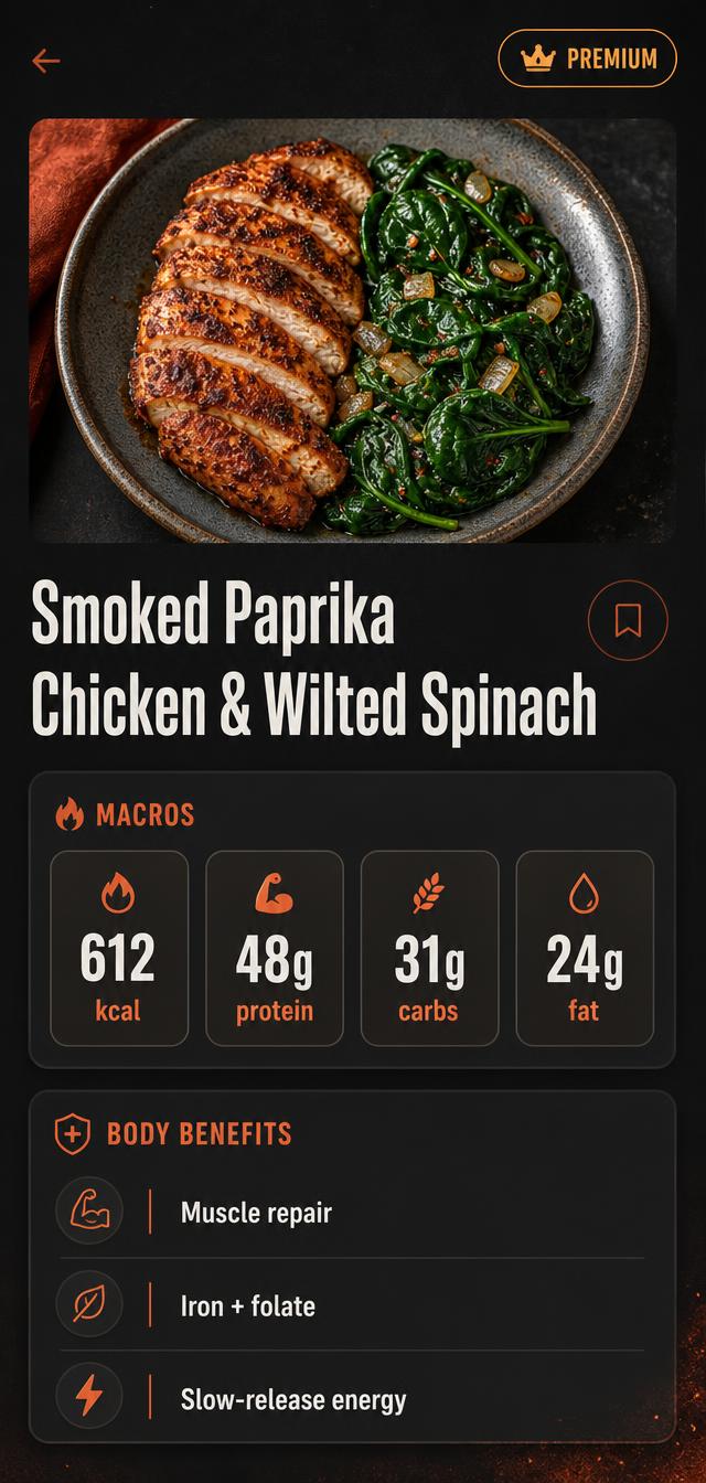 Dead Pantry Chef app screen: Macros, done for you